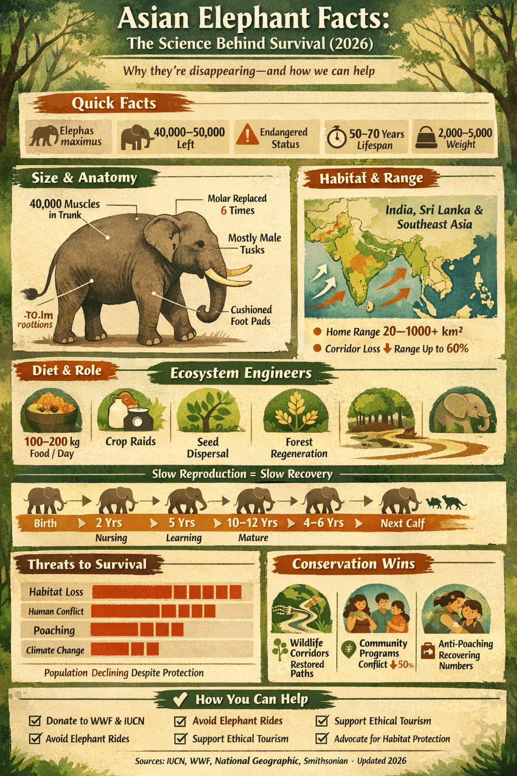asian elephant facts
