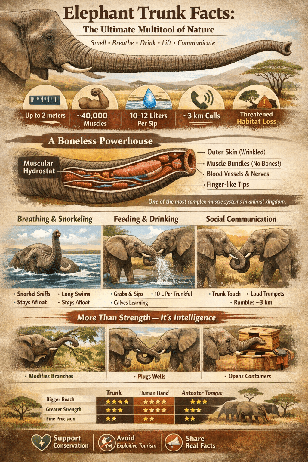 elephant trunk facts