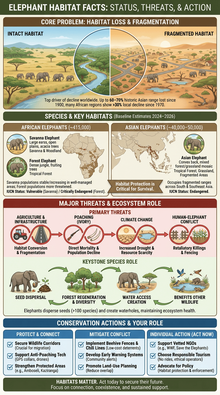 Elephant Habitat Facts