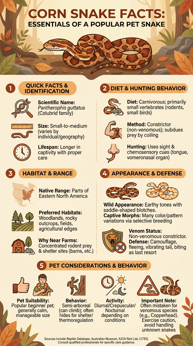 Corn Snake Facts: Everything You Should Know About This Popular Pet Snake infographic