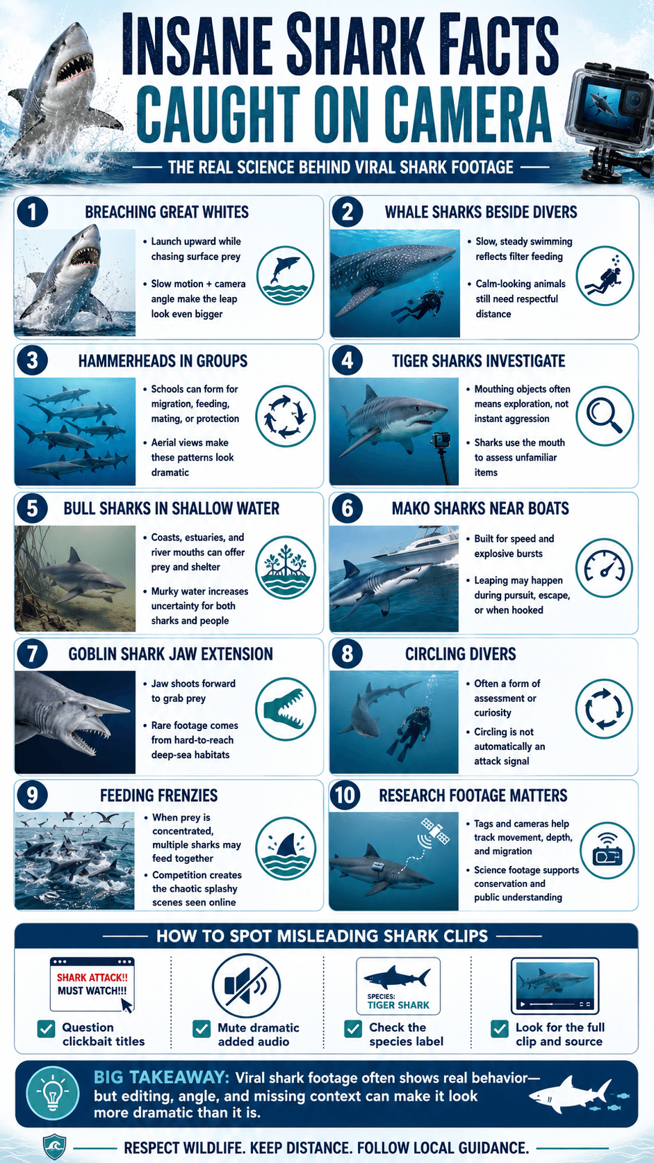 insane shark facts caught on camera