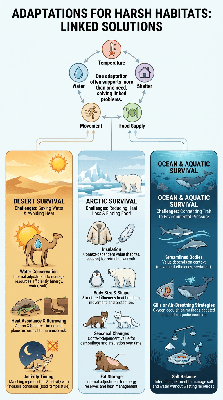 Animal Adaptations: How Animals Survive in the Wild infographic