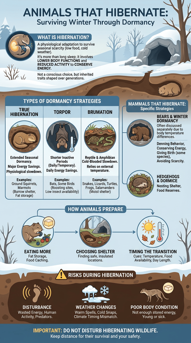 Animals That Hibernate infographic