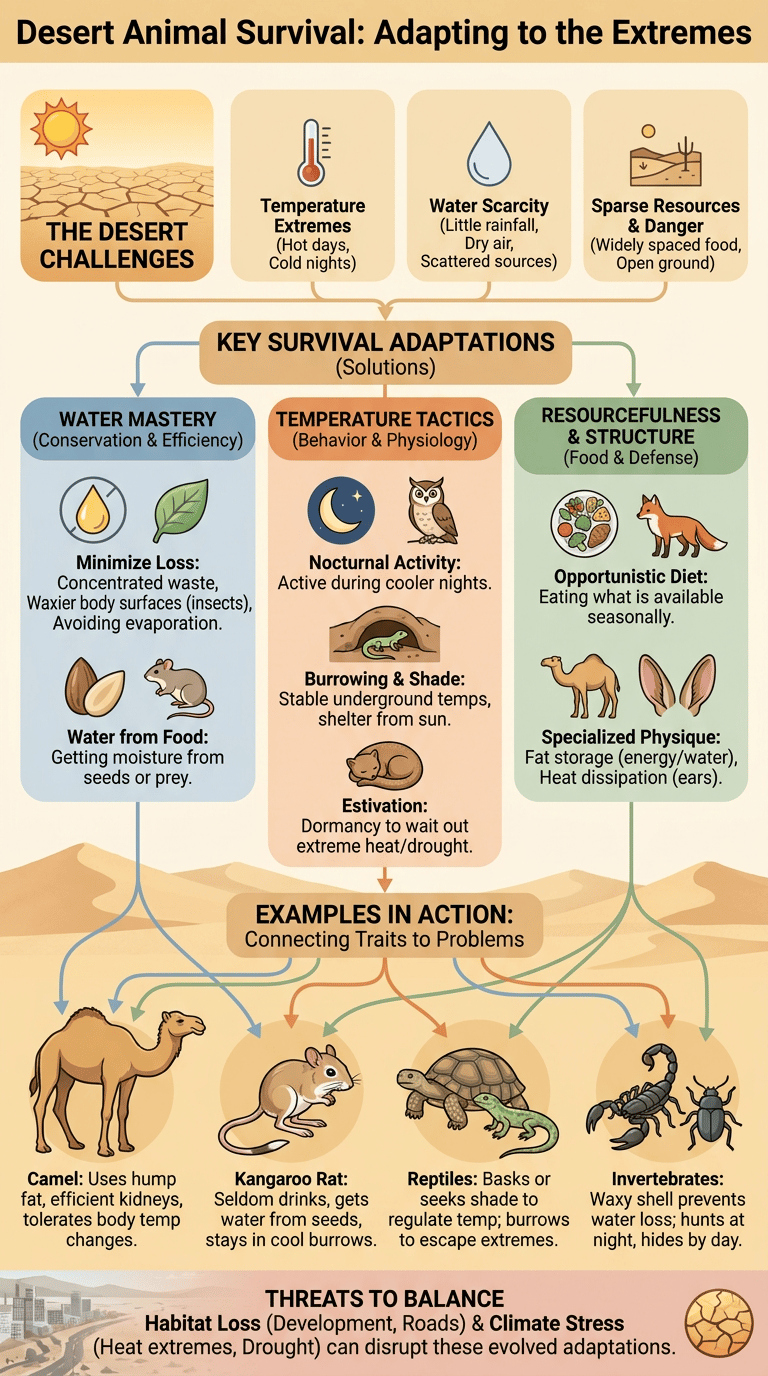 Animals That Live in the Desert infographic