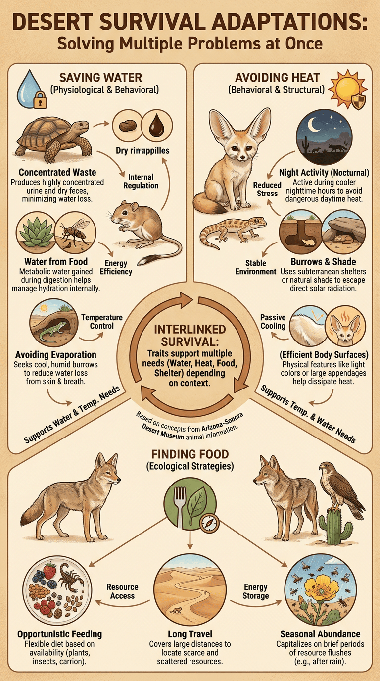 Animals That Live in the Desert infographic