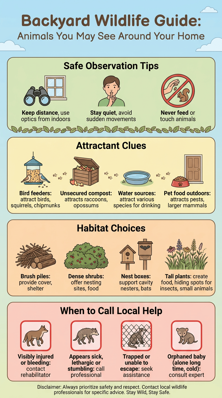 Backyard Wildlife Guide: Animals You May See Around Your Home infographic