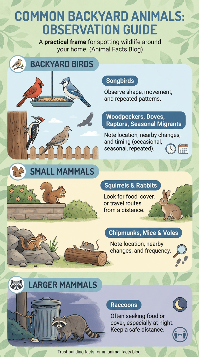 Backyard Wildlife Guide: Animals You May See Around Your Home infographic