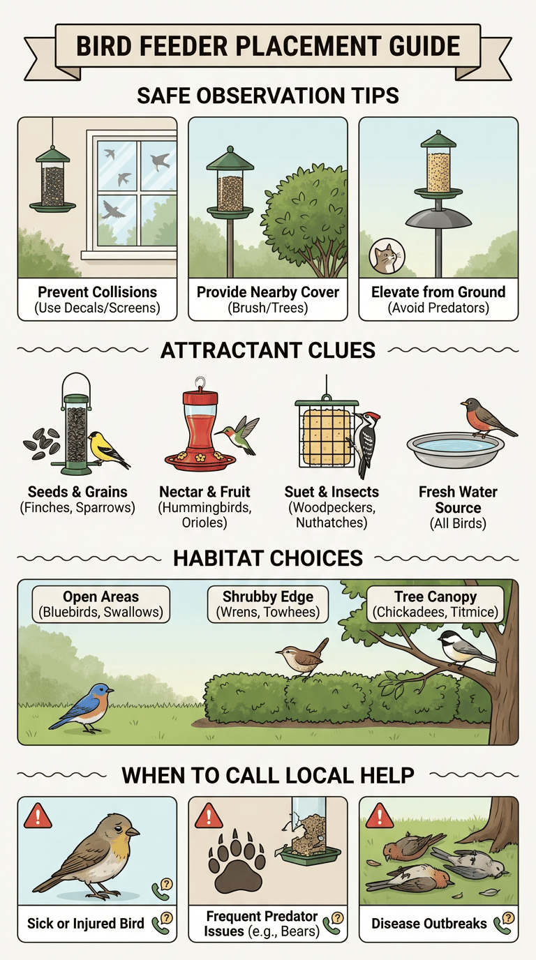 Bird Feeder Placement Guide infographic