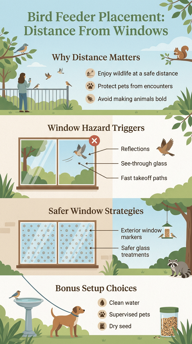 Bird Feeder Placement Guide infographic