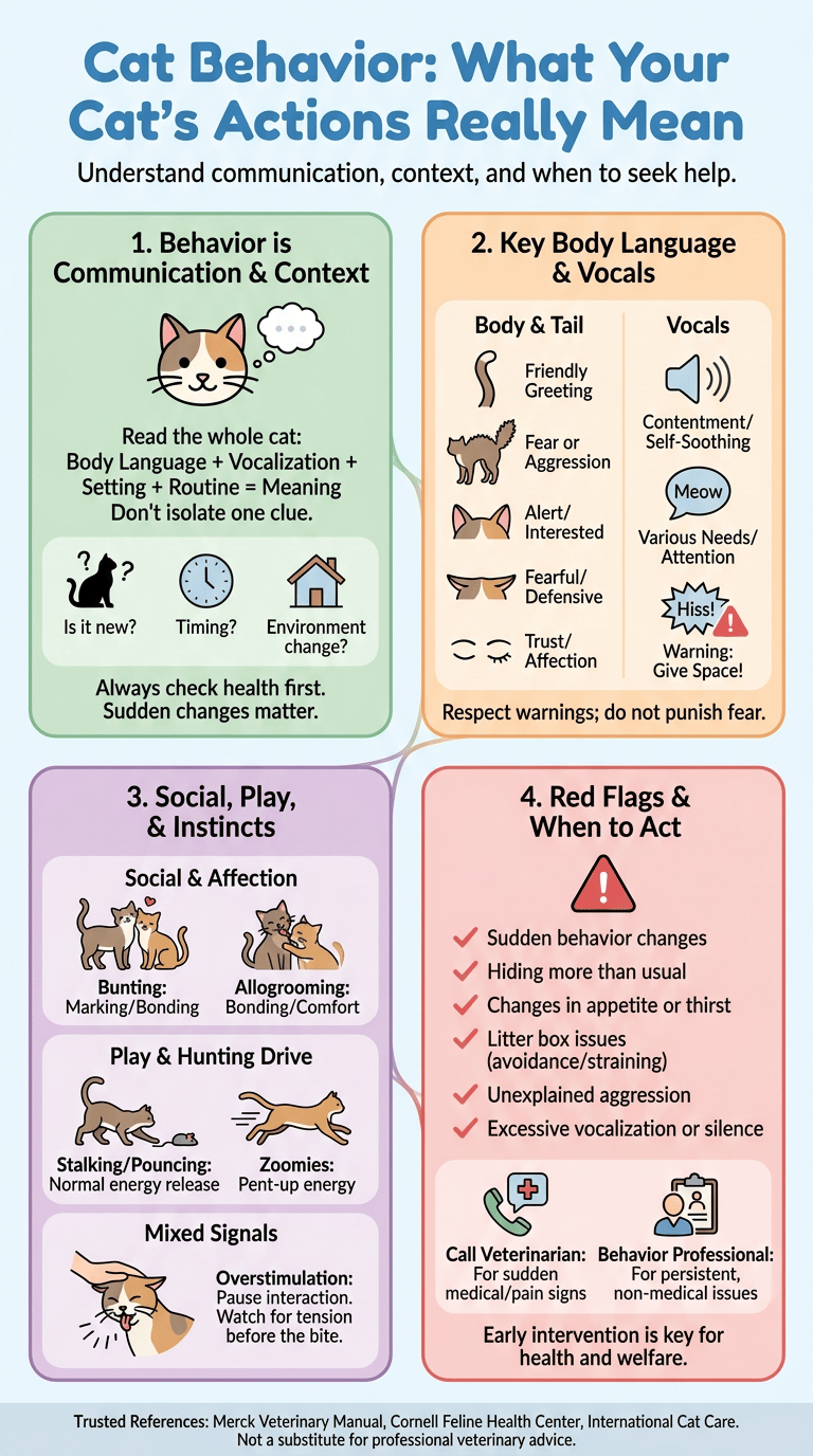 Cat Behavior: What Your Cat's Actions Really Mean infographic