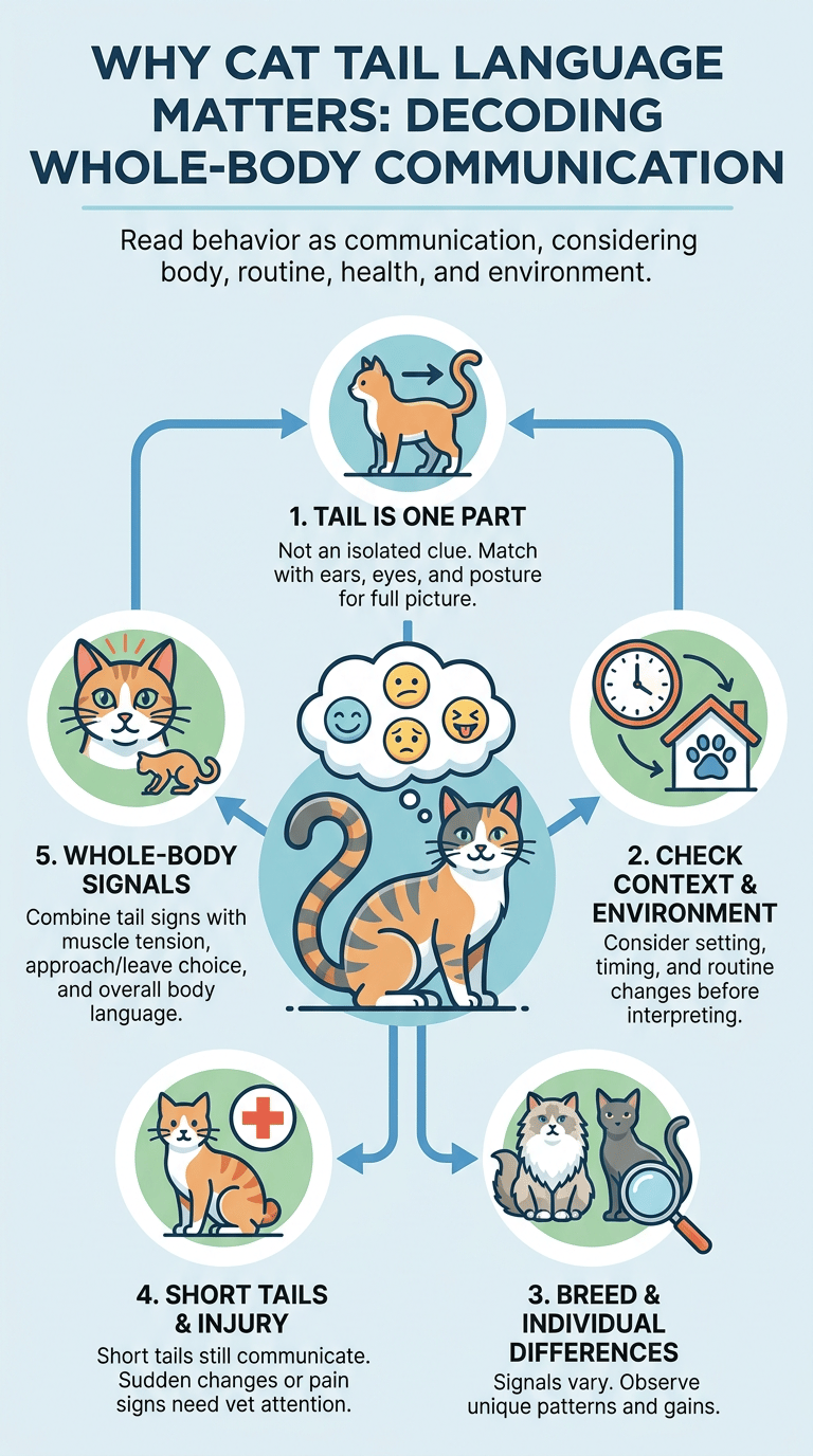 Cat Tail Language: What Your Cat's Tail Is Telling You Why Cat Tail Language Matters infographic