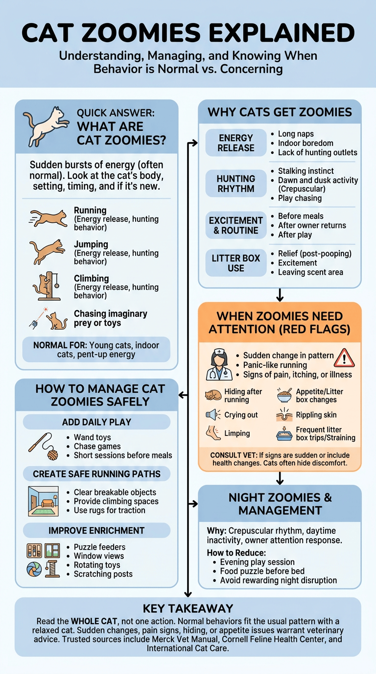 Cat Zoomies Explained infographic