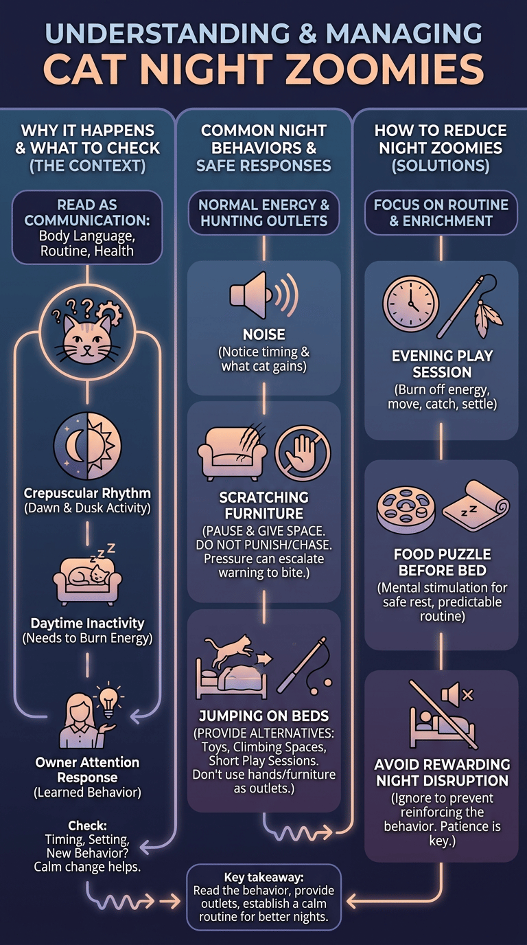 Cat Zoomies Explained Night Zoomies infographic