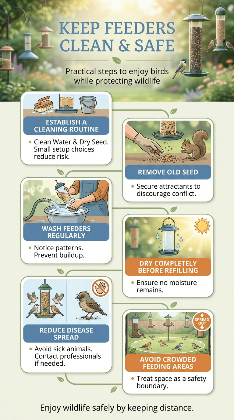 How to Attract Birds Safely infographic