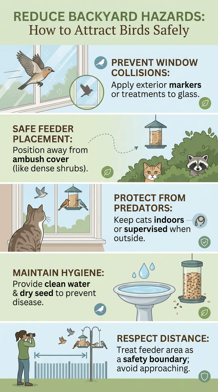How to Attract Birds Safely infographic