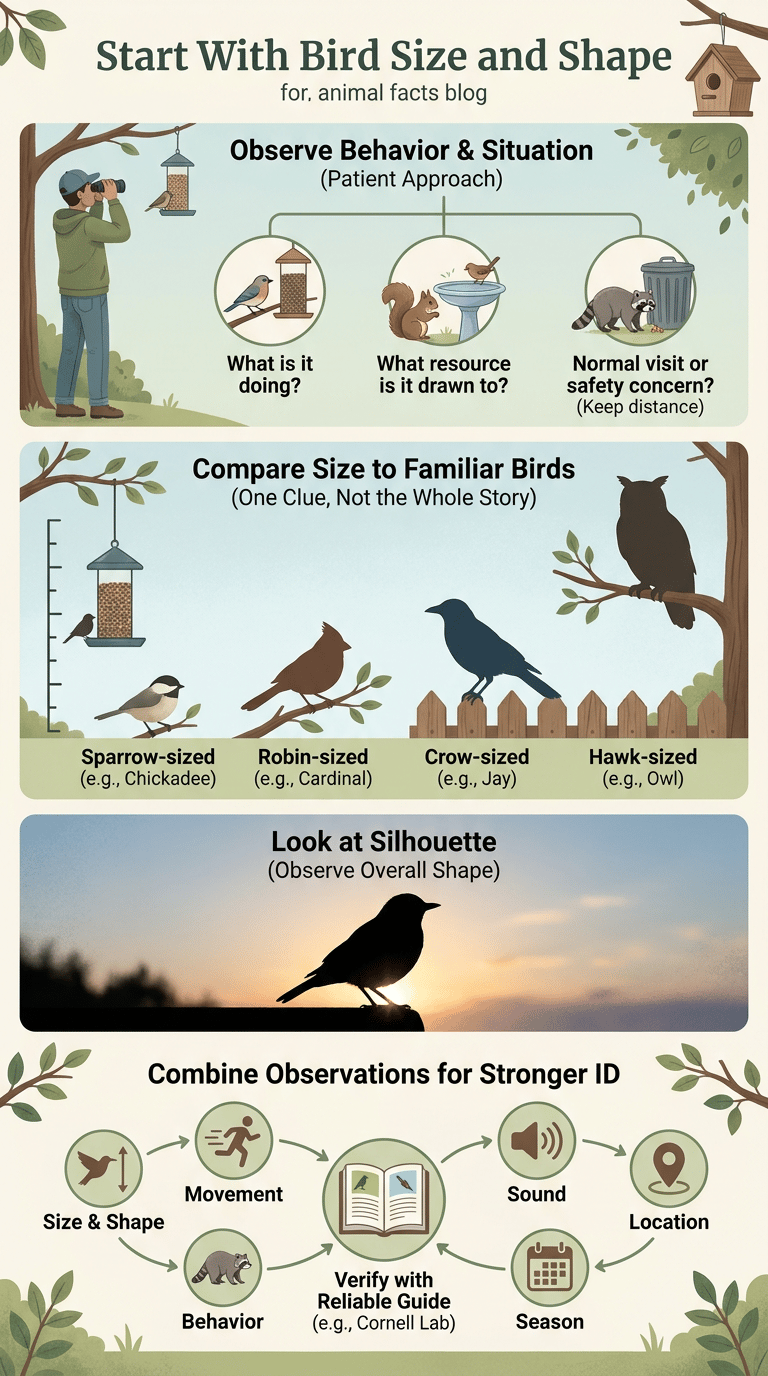 How to Identify Backyard Birds infographic
