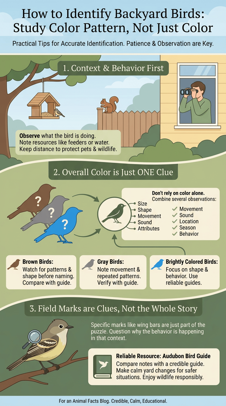 How to Identify Backyard Birds infographic