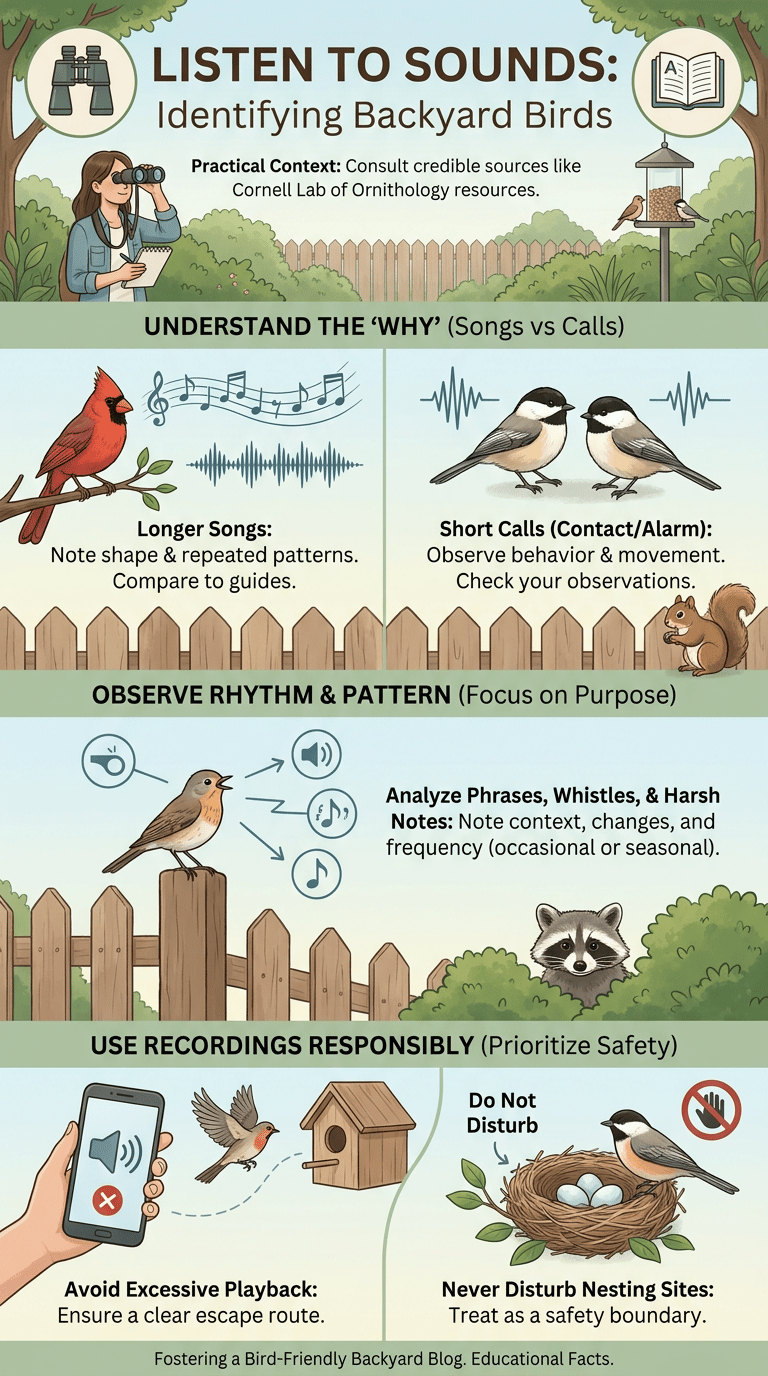 How to Identify Backyard Birds infographic