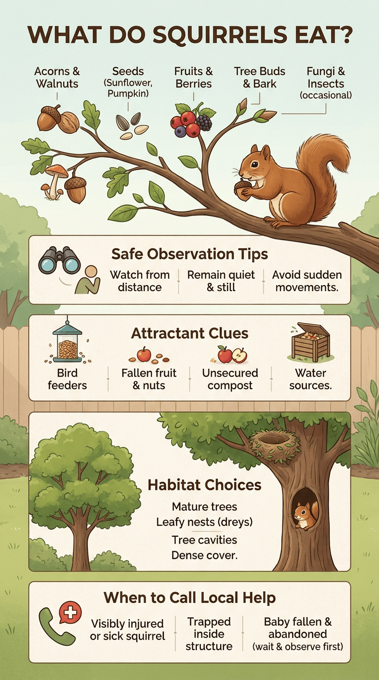 What Do Squirrels Eat? infographic