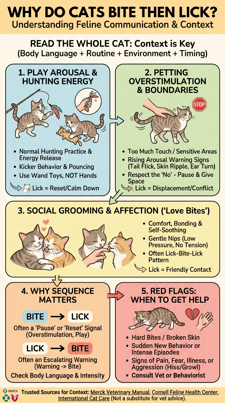 Why Do Cats Bite Then Lick? infographic