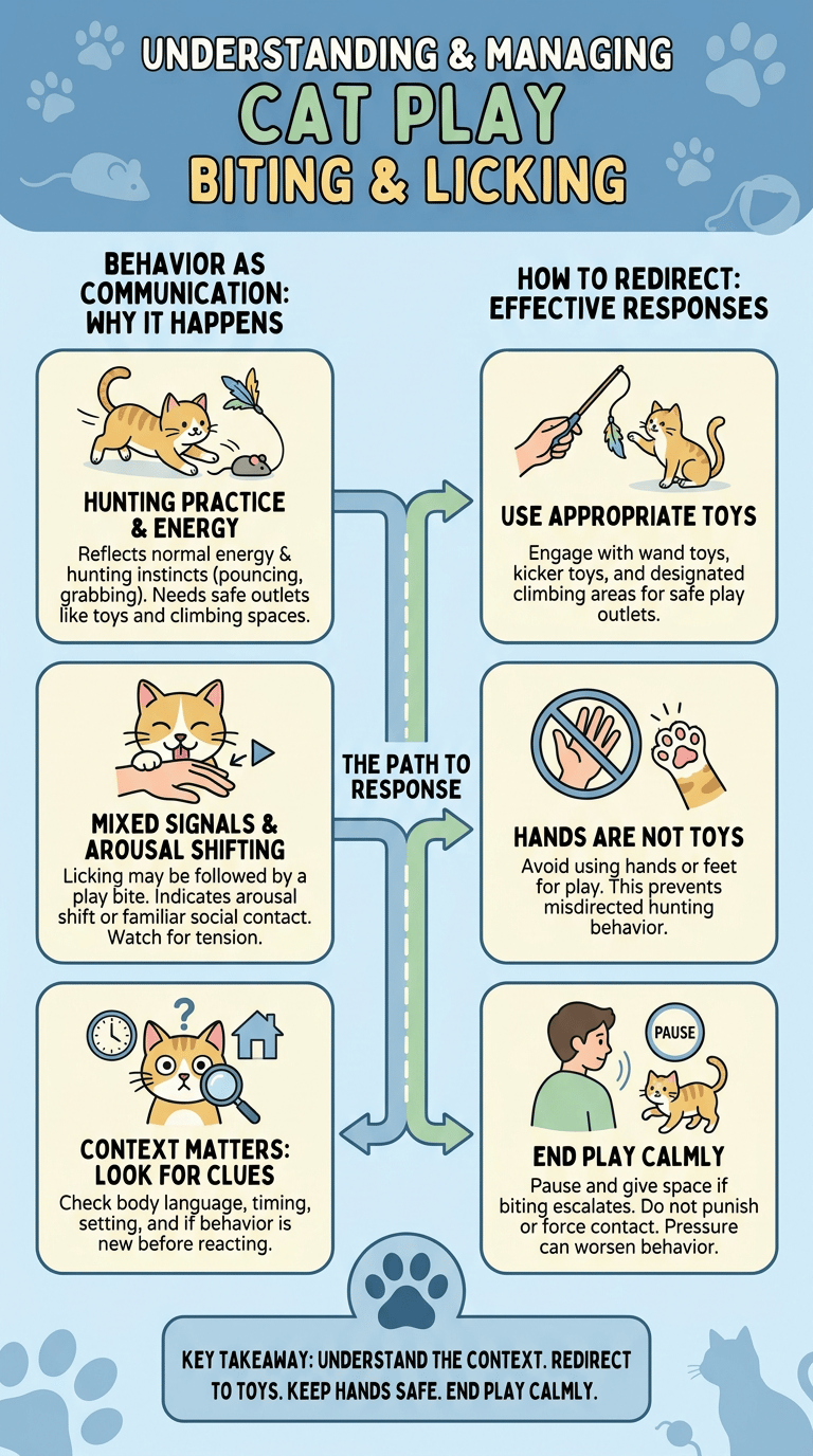Why Do Cats Bite Then Lick? Play Biting and Licking infographic