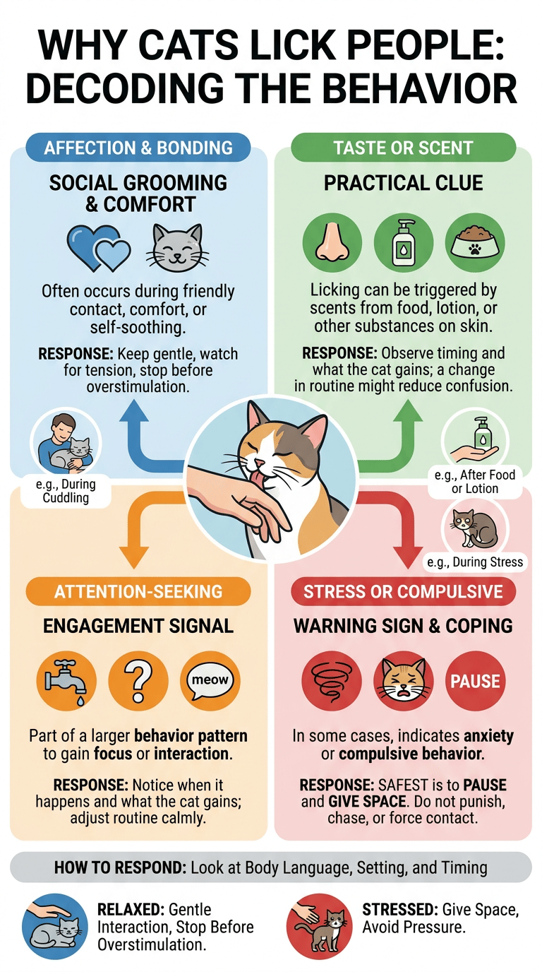 Why Do Cats Lick You? Quick Answer: Why Cats Lick People infographic