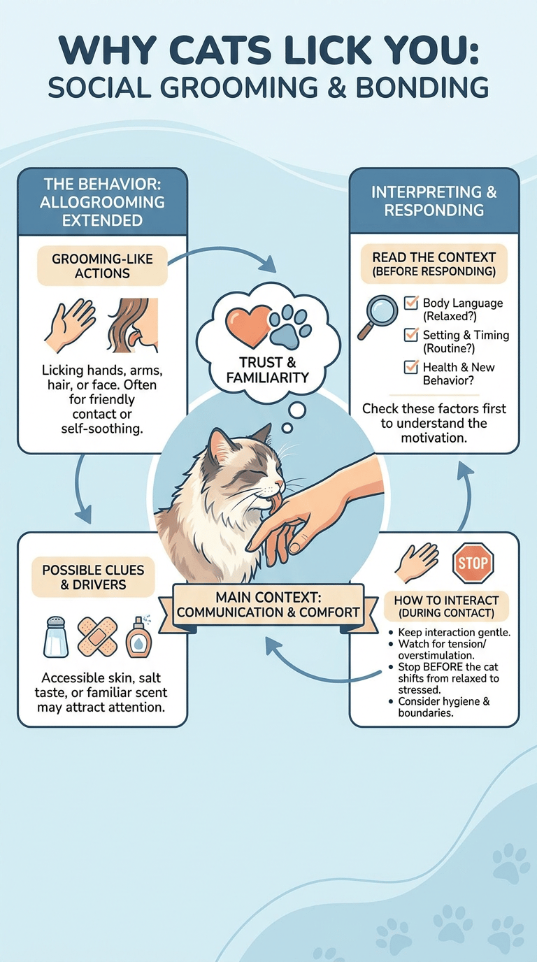 Why Do Cats Lick You? Social Grooming and Bonding infographic