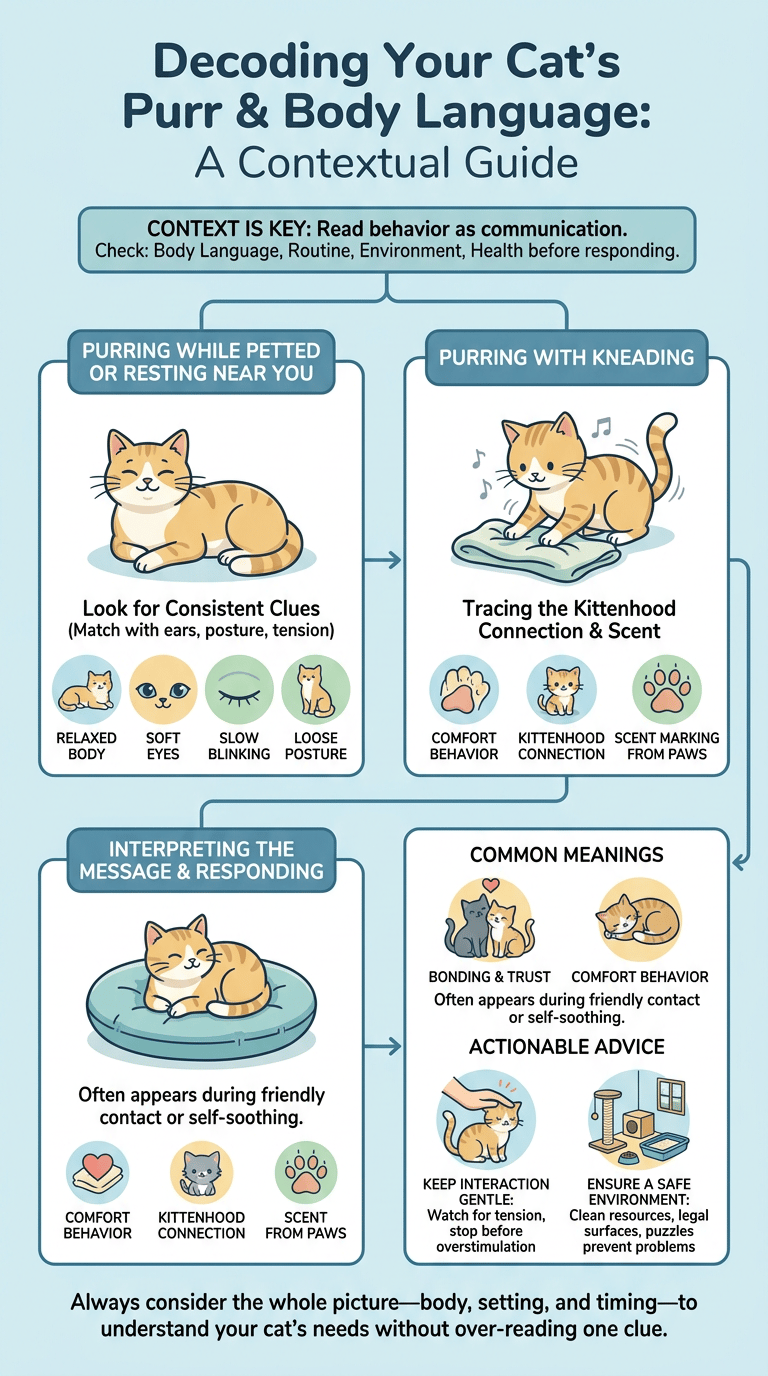 Why Do Cats Purr? Happy Purring infographic