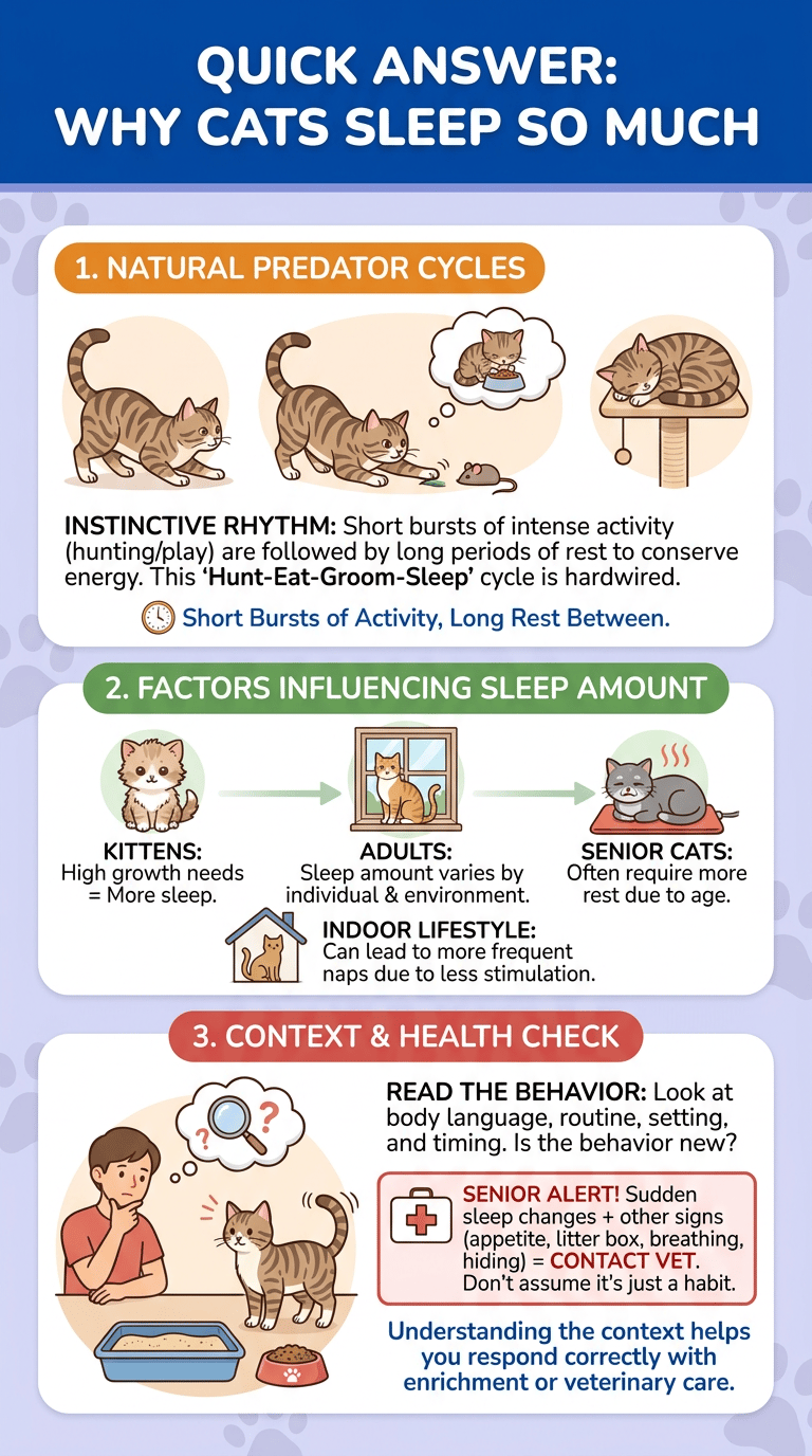 Why Do Cats Sleep So Much? Quick Answer: Why Cats Sleep So Much infographic