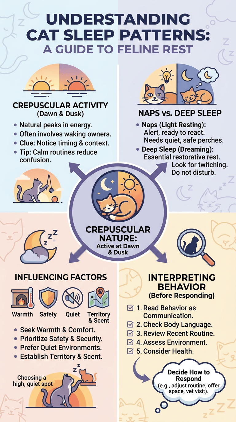 Why Do Cats Sleep So Much? Cat Sleep Patterns infographic