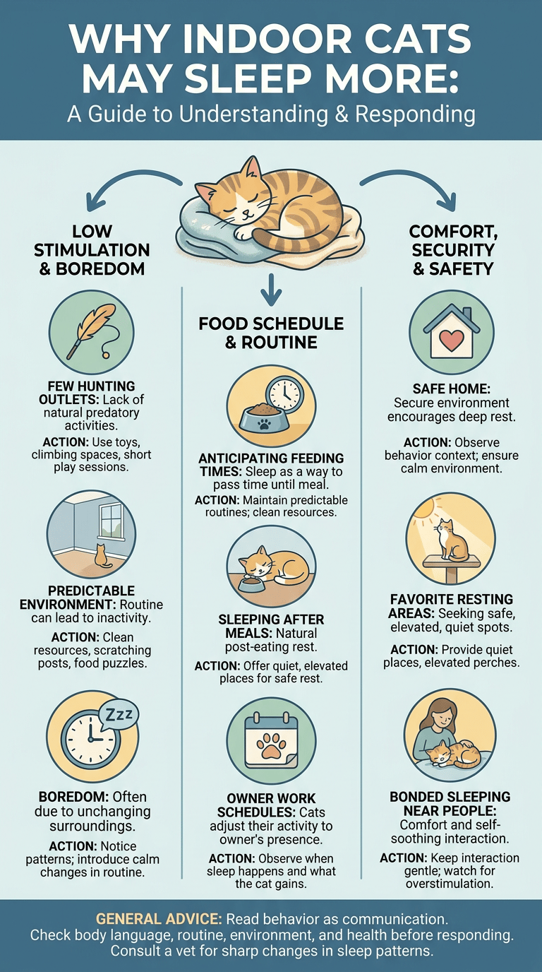 Why Do Cats Sleep So Much? Why Indoor Cats May Sleep More infographic