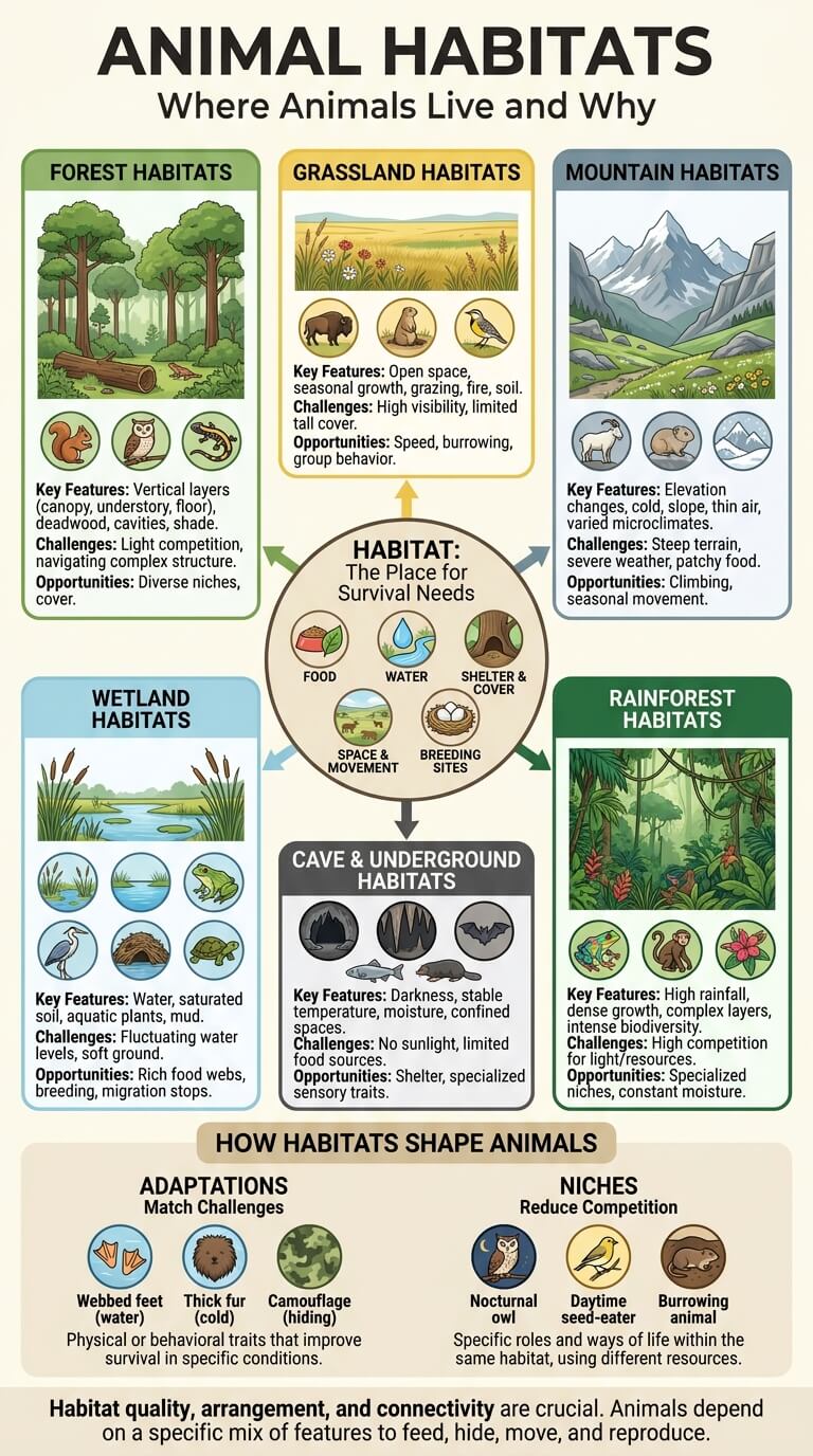 Animal Habitats: Where Animals Live and Why