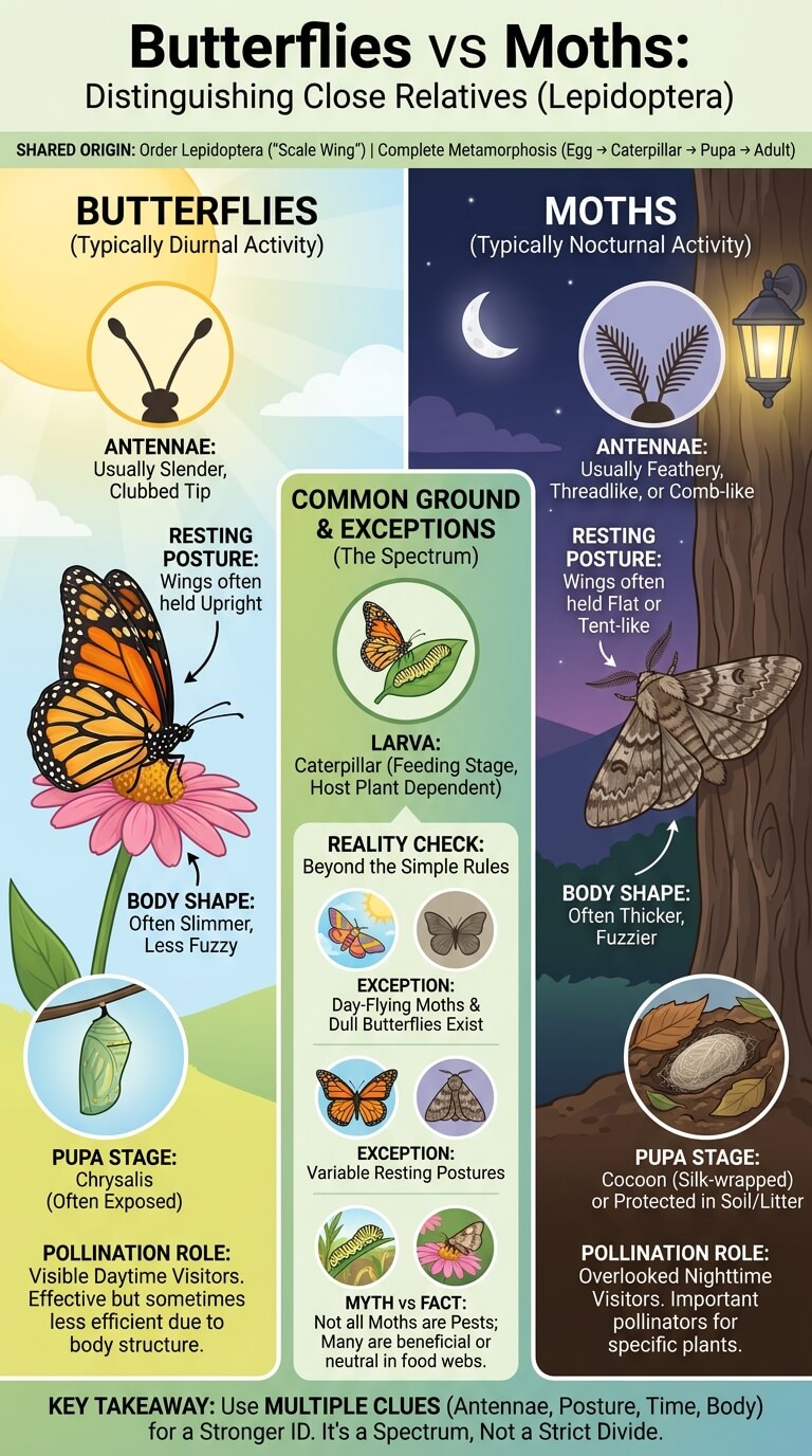 Butterflies vs Moths
