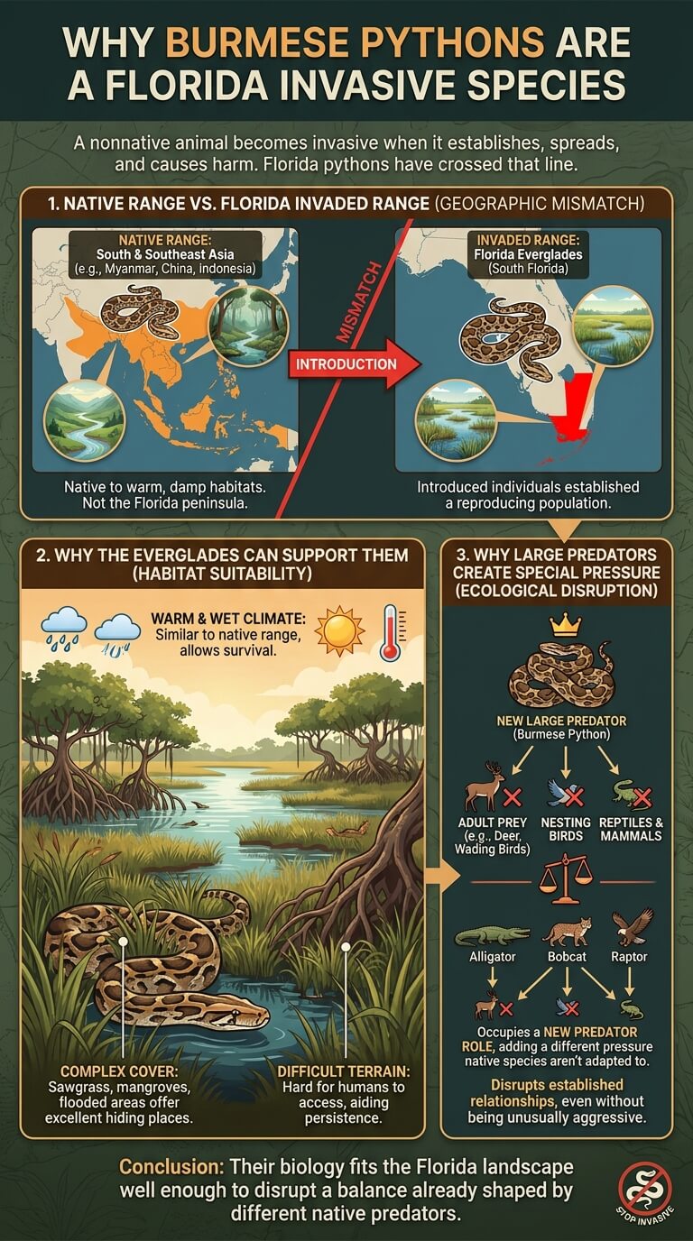 Why Burmese Pythons Are a Florida Invasive Species