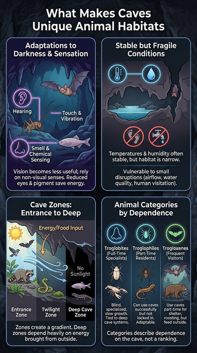 What Makes Caves Unique Animal Habitats