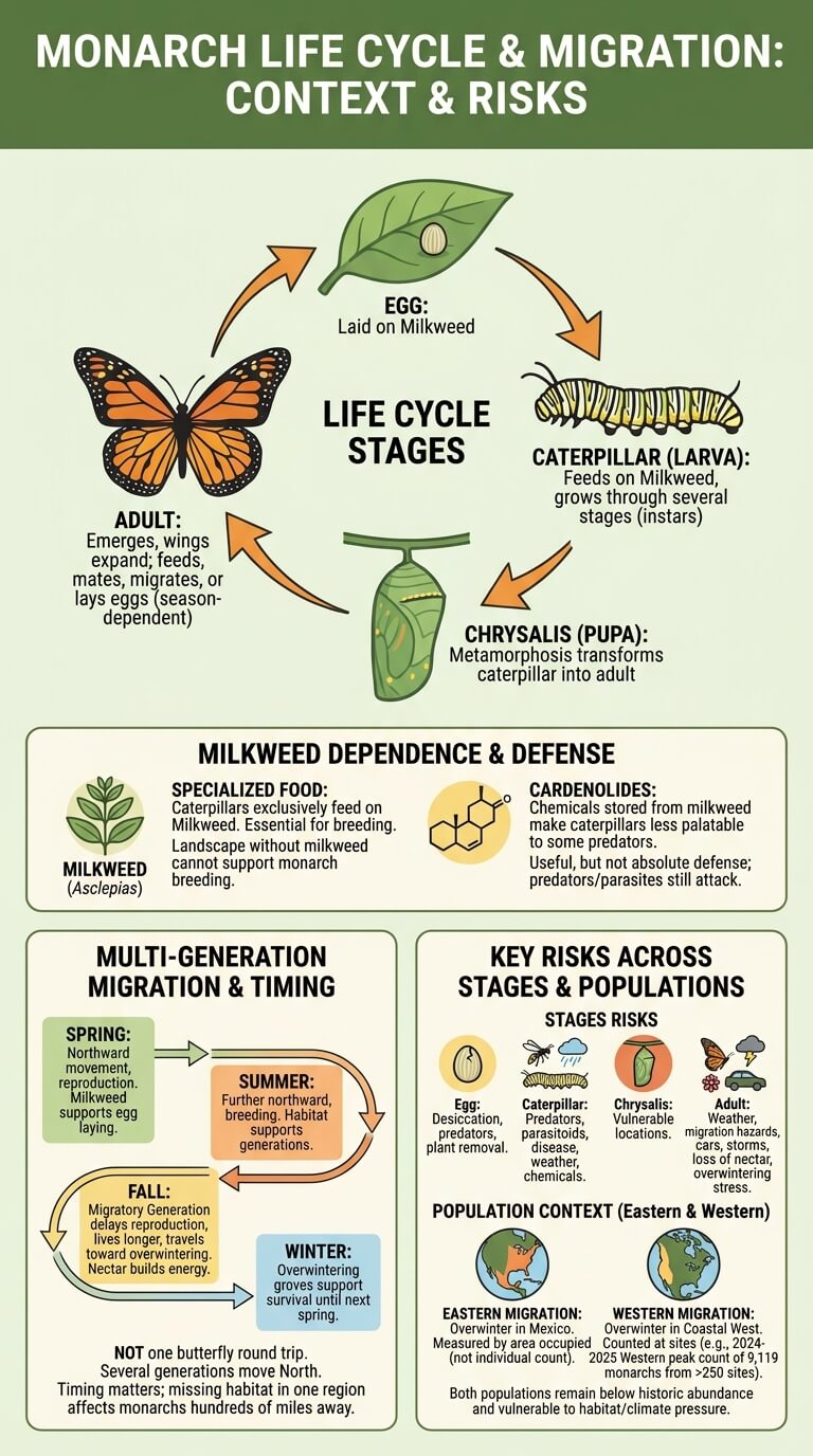 Monarch Life Cycle and Migration Context