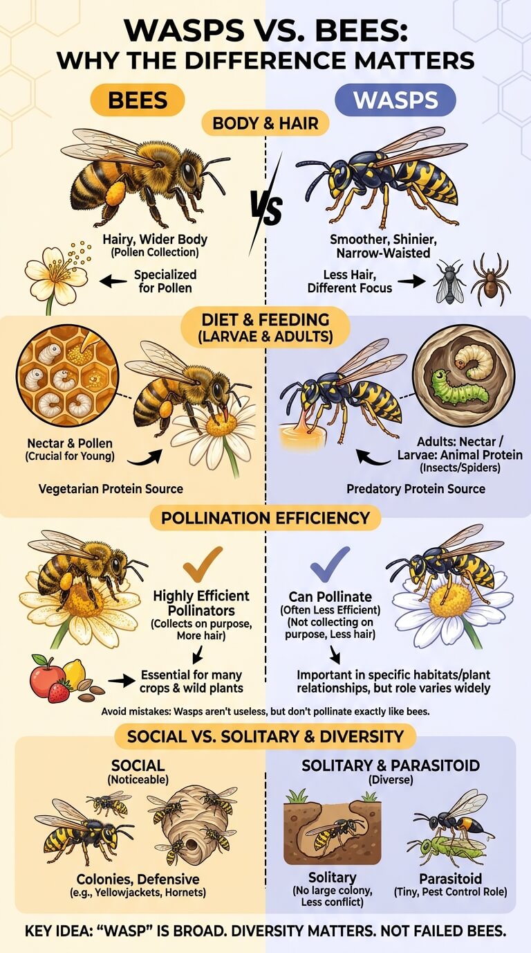 Wasps vs Bees: Why the Difference Matters