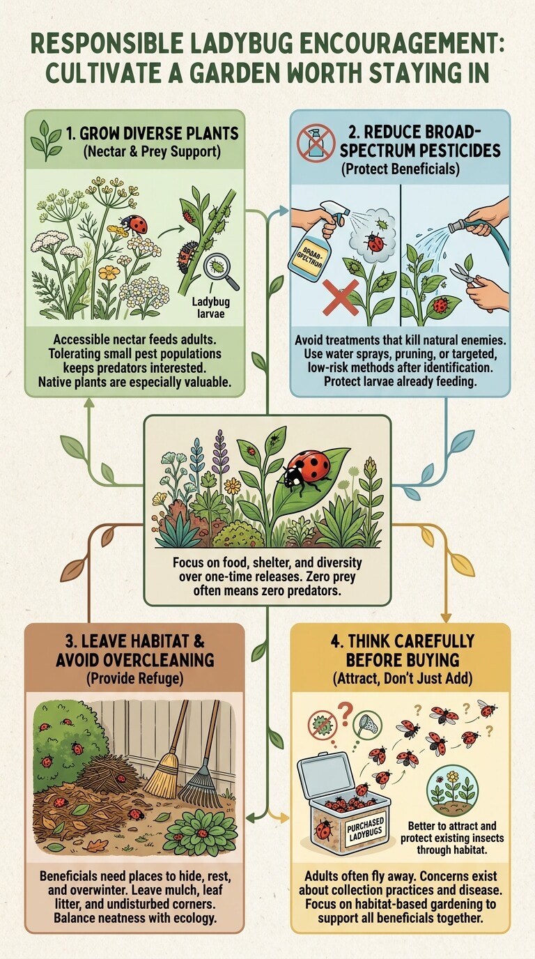How to Encourage Ladybugs Responsibly