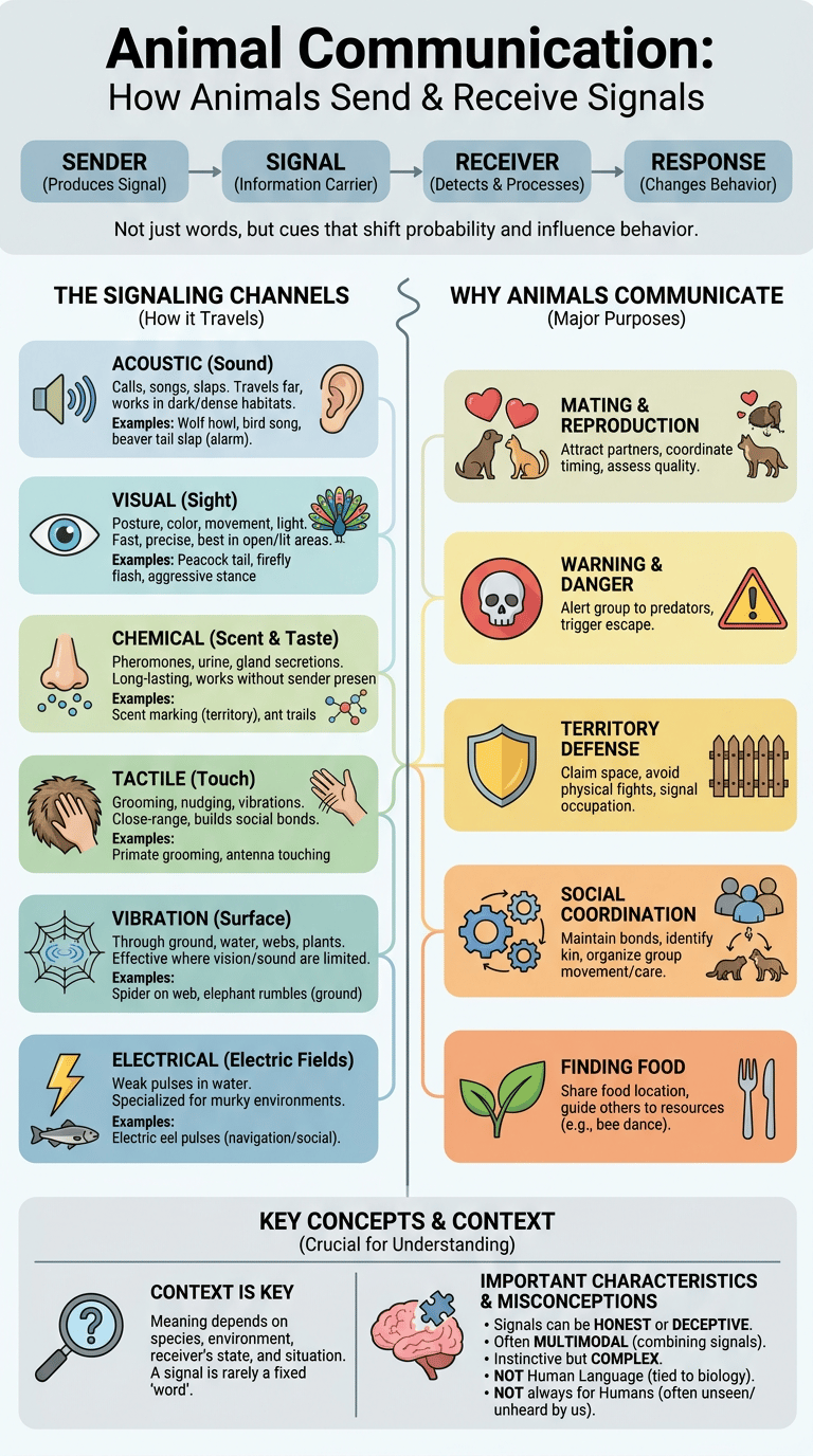 Animal Communication: How Animals Send Signals infographic full article