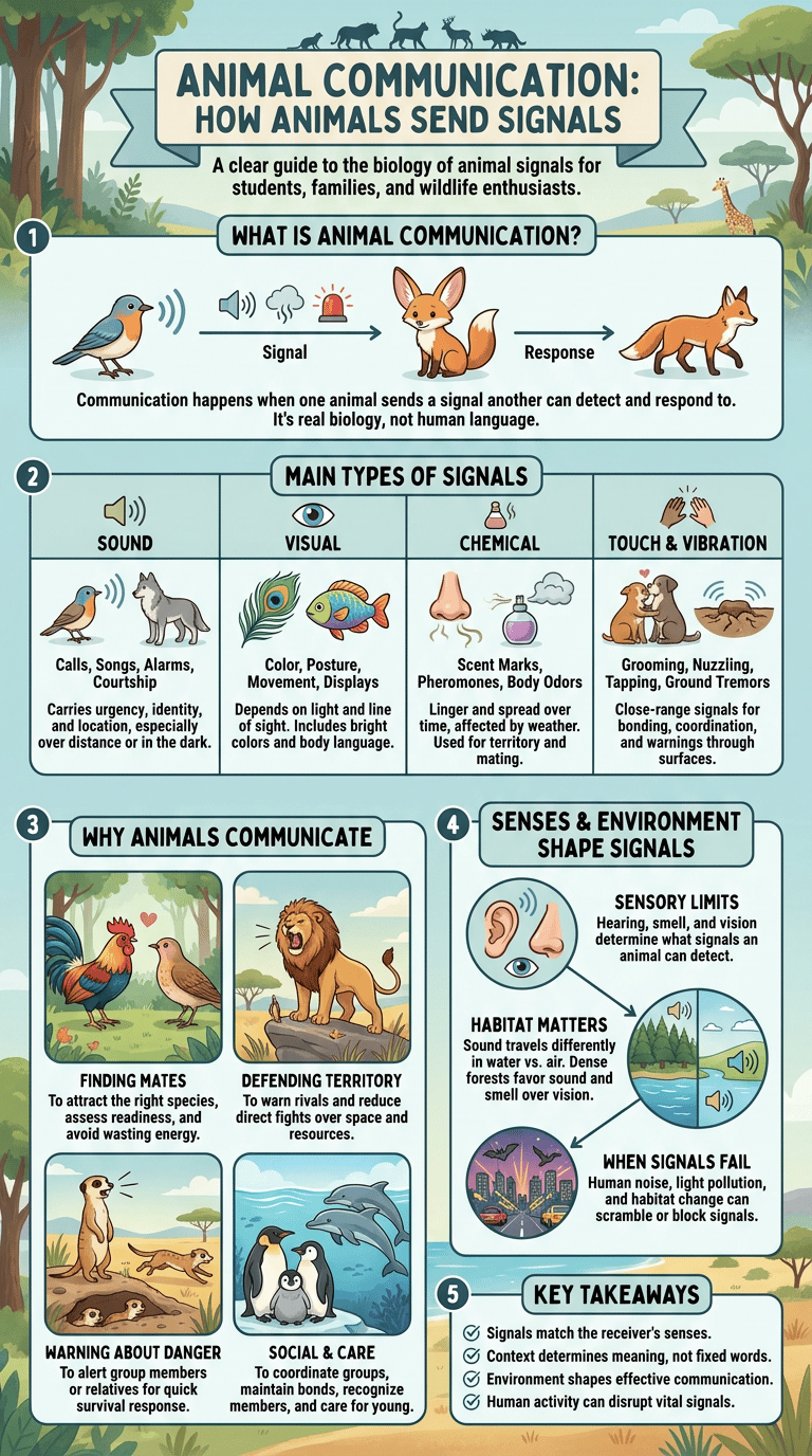 Animal Communication: How Animals Send Signals infographic