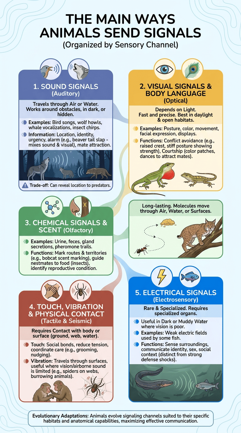Animal Communication: How Animals Send Signals infographic section 1