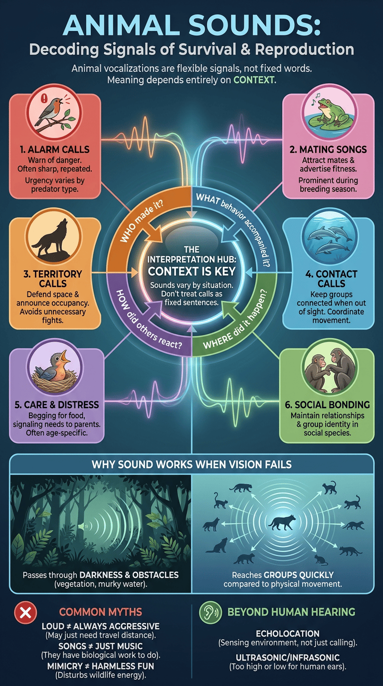 Animal Sounds and What They Mean infographic full article