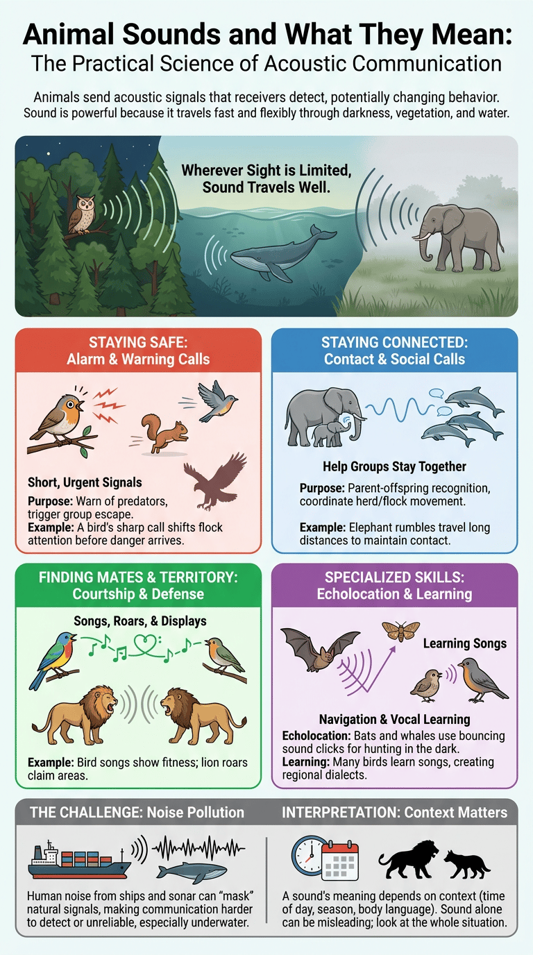 Animal Sounds and What They Mean infographic