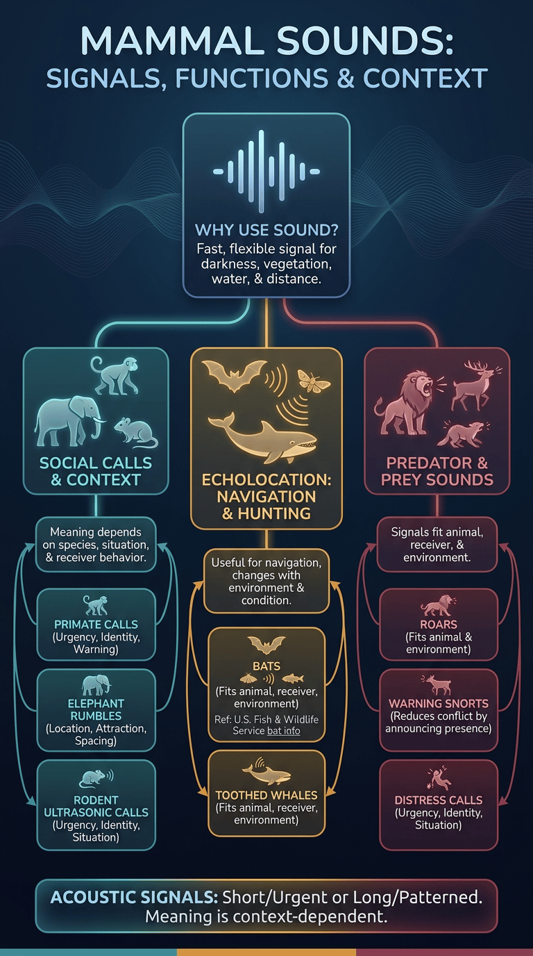 Animal Sounds and What They Mean infographic