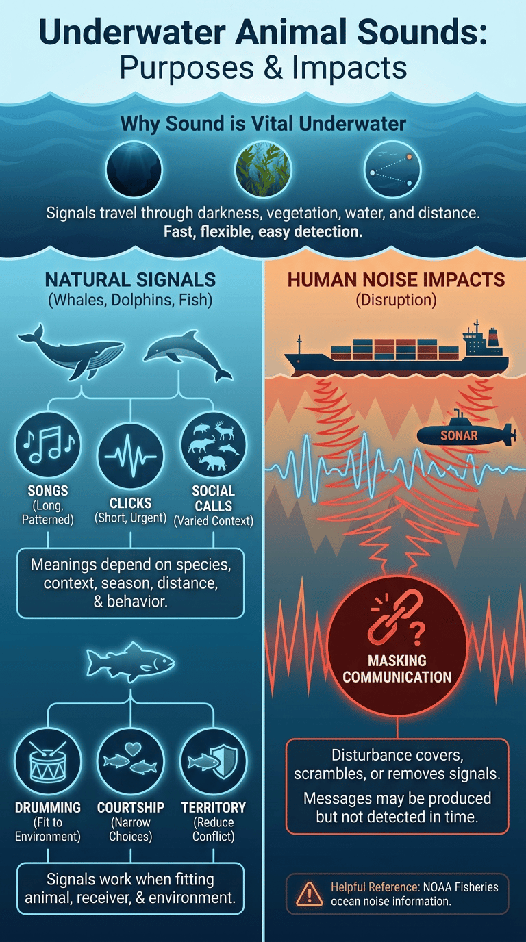 Animal Sounds and What They Mean infographic