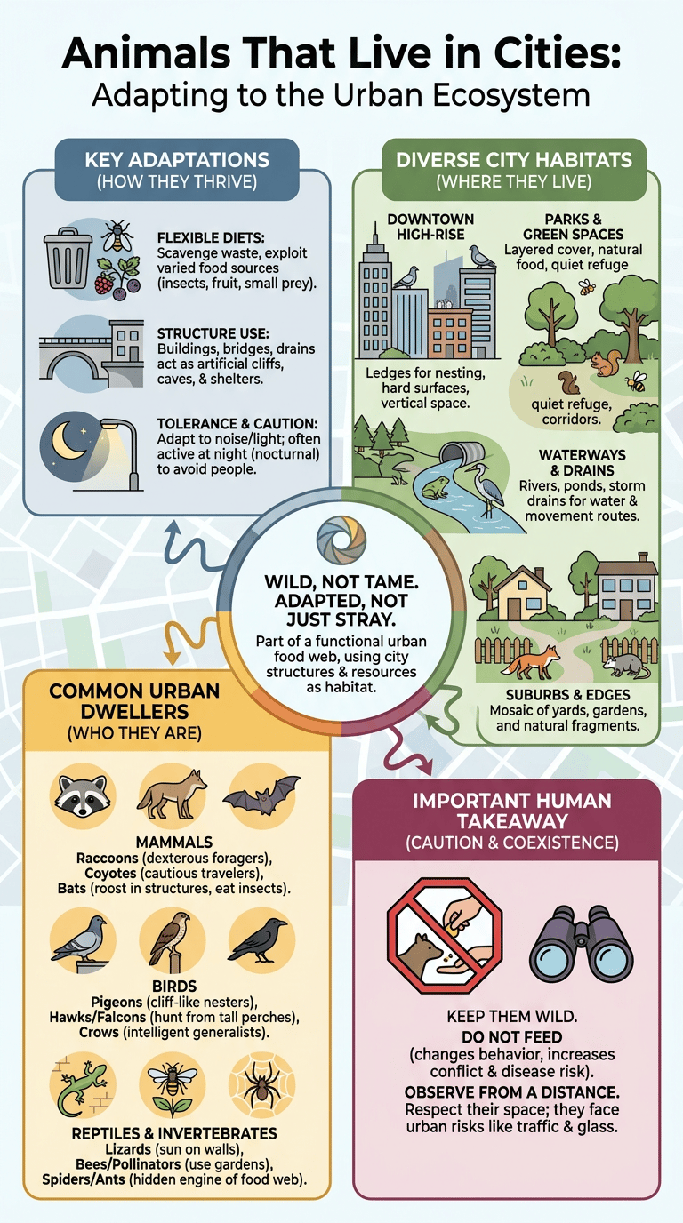 Animals That Live in Cities infographic full article