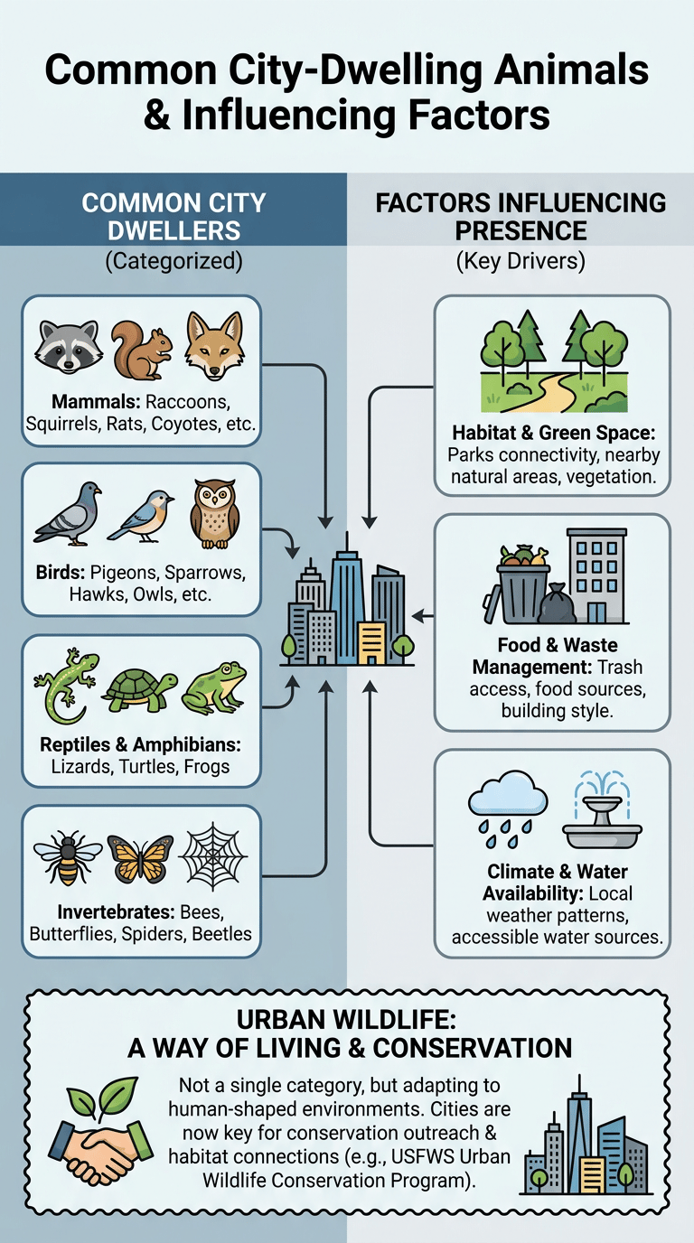 Animals That Live in Cities infographic section 1
