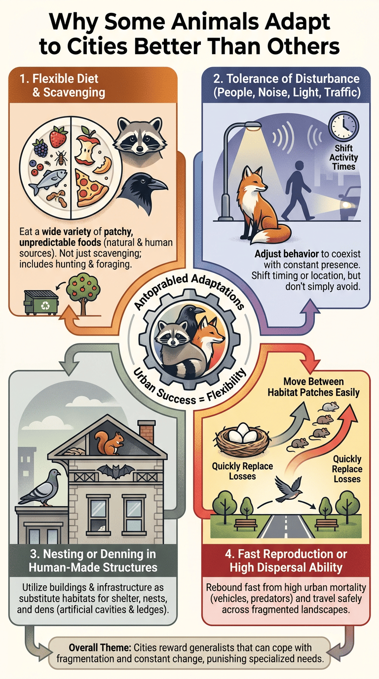Animals That Live in Cities infographic section 2