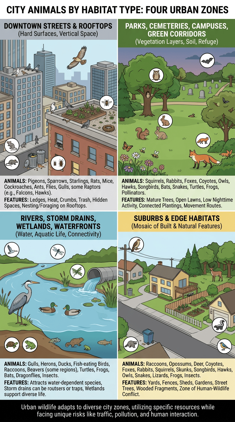 Animals That Live in Cities infographic section 3