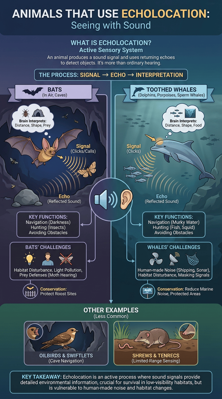 Animals That Use Echolocation infographic